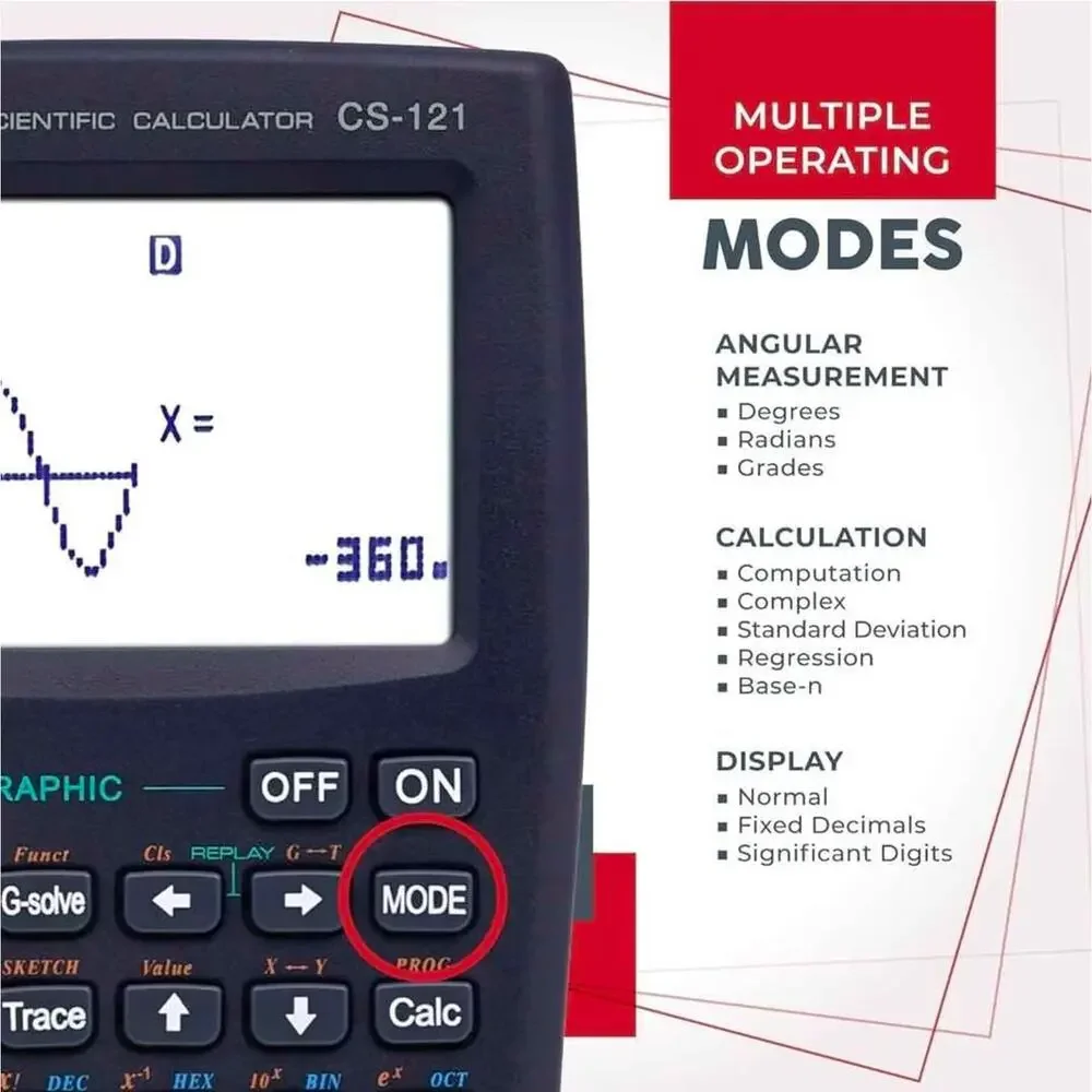 CATIGA Scientific Graphing Calculator with Graphic Functions, Multiple Modes